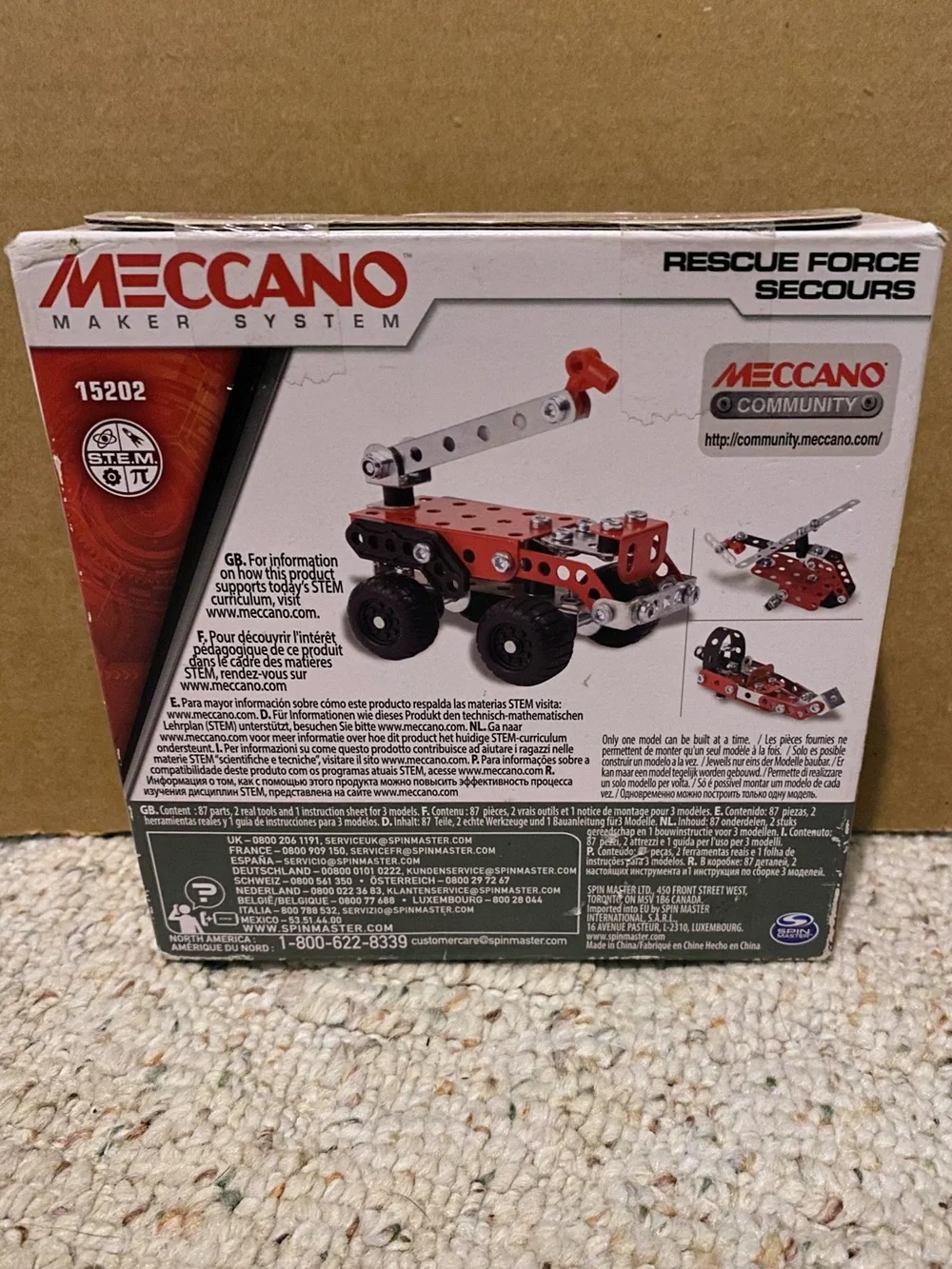 Mecca Rescue Force Secours 3 Real Metal Model Metal Construction Set 15202